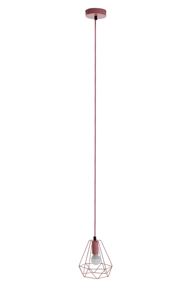 Pink Metal Wire Pendant Light | Beli