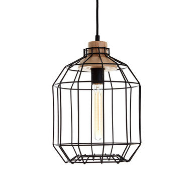 Black Metal Wire Pendant Light | Beacan