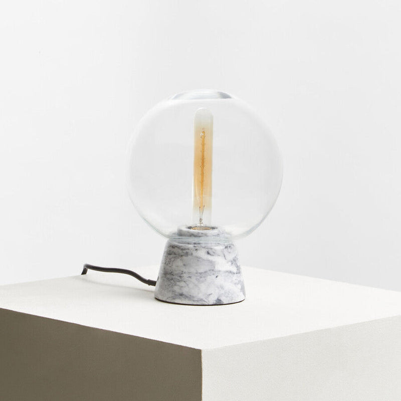 Globe Lamp with Grey Marble Base | Lamonte