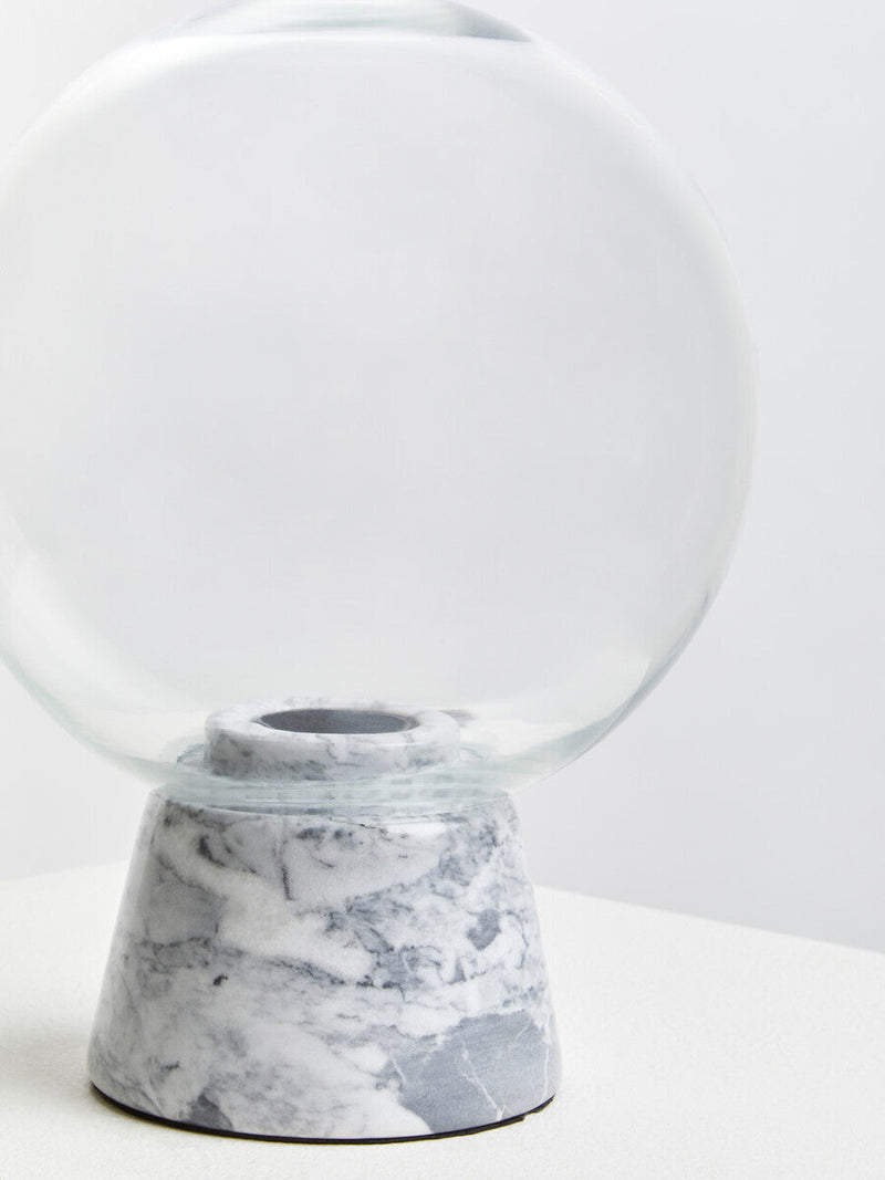 Globe Lamp with Grey Marble Base | Lamonte
