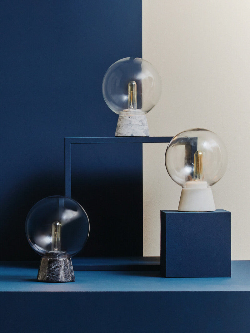 Globe Lamp with Grey Marble Base | Lamonte