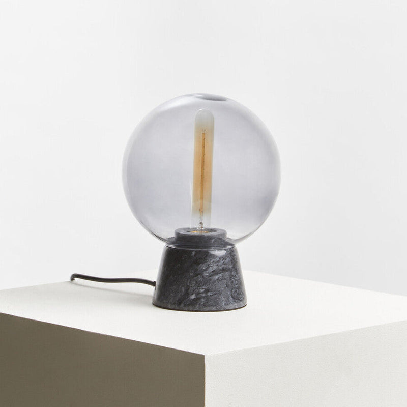 Globe Lamp with Black Marble Base | Lamonte