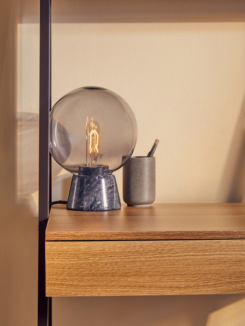 Globe Lamp with Black Marble Base | Lamonte