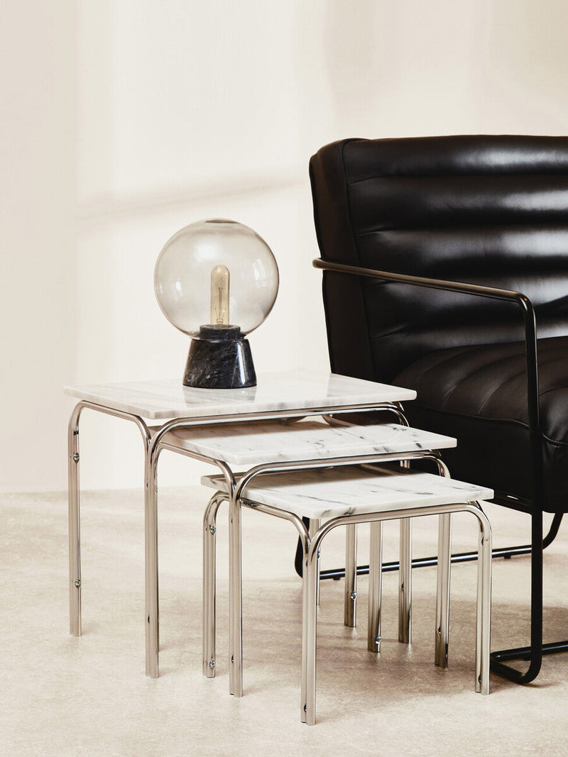 Globe Lamp with Black Marble Base | Lamonte
