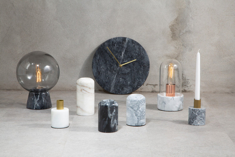Globe Lamp with Black Marble Base | Lamonte