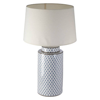 Ceramic Table Lamp with Cream Shade | Sorino