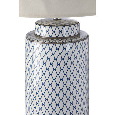 Ceramic Table Lamp with Cream Shade | Sorino