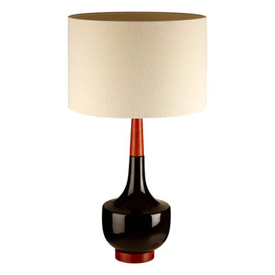 Table Lamp with Wood and Ceramic Base | Sirus
