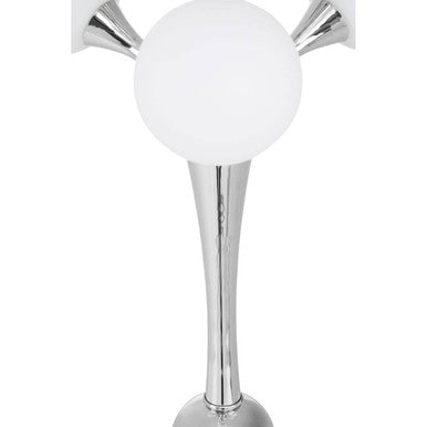 Chrome 6 Light Table Lamp with Glass Shades | Heba