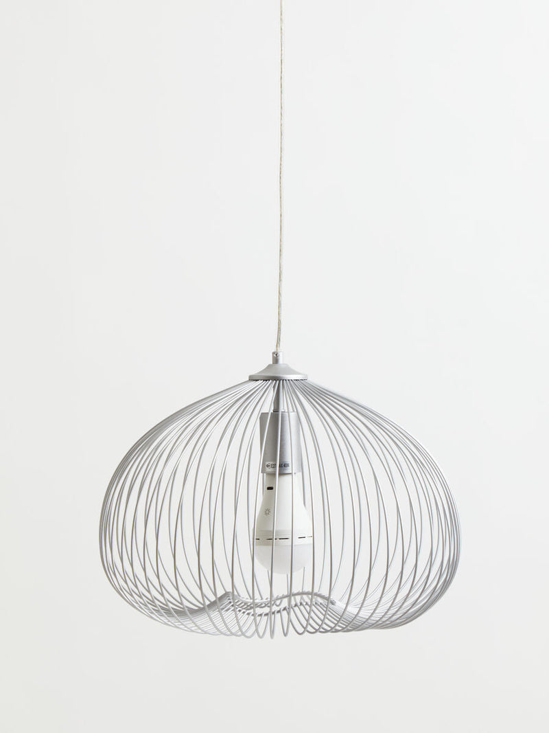 1 Bulb Silver Finish Pendant Light | Lavis