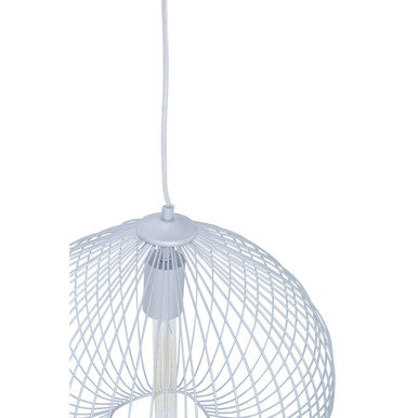 1 Bulb Silver Finish Pendant Light | Lavis