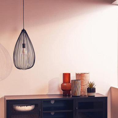 Teardrop Black Finish Pendant Light | Lavis