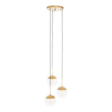 Gold Finish 3 Bulb Pendant Light | Revive