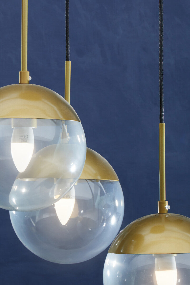 Gold Finish 3 Bulb Pendant Light | Revive