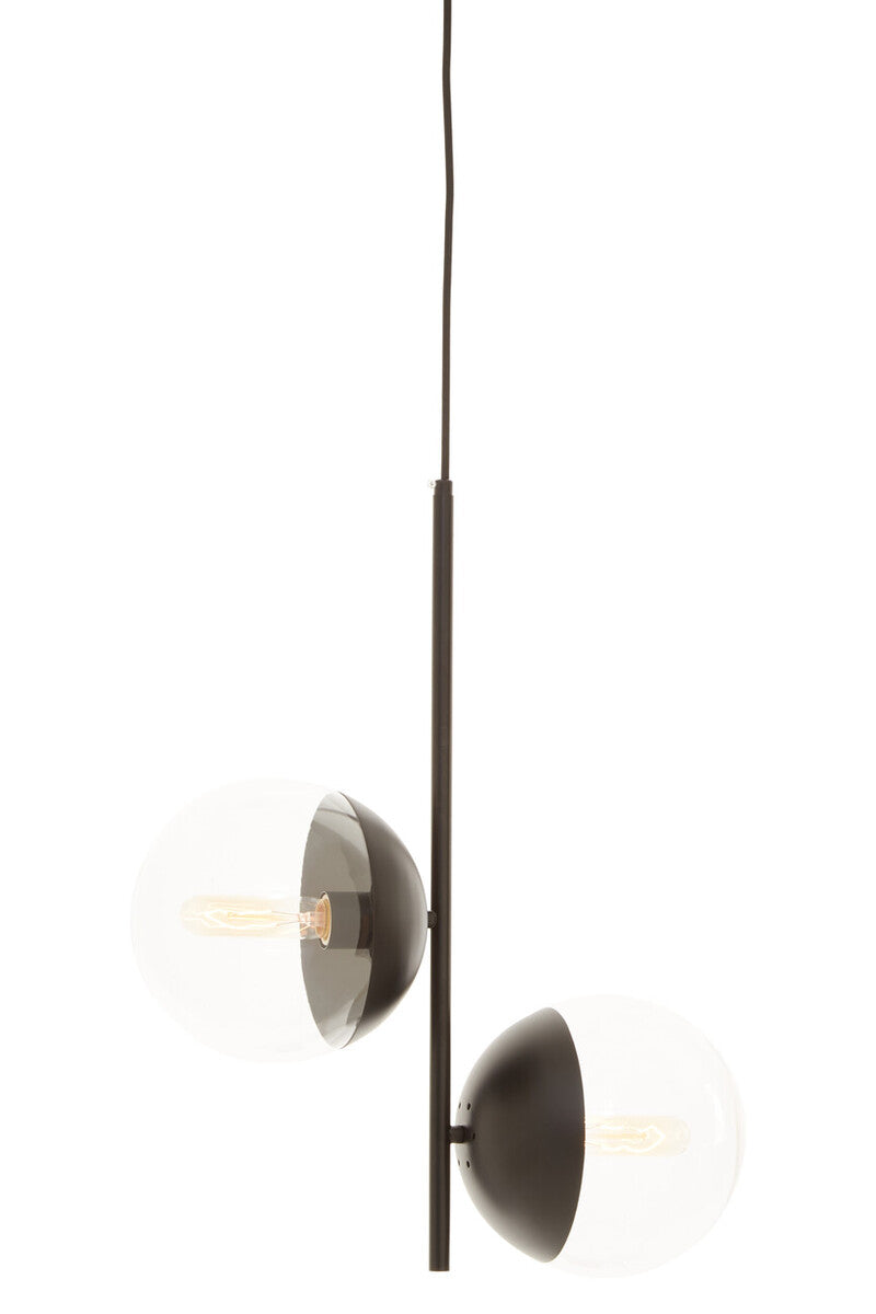 Black Finish 2 Bulb Pendant Light | Revive