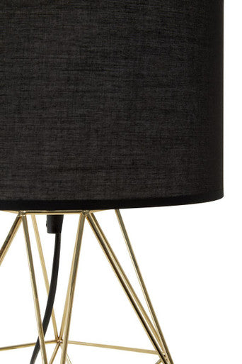 Black and Gold Finish Table Lamp | Wyra