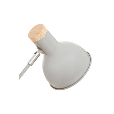 Matte Grey and Wood Adjustable Desk Lamp | Stockholm