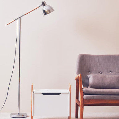 Chrome Adjustable Floor Lamp | Stockholm