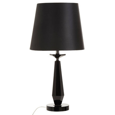 Black Crystal Glass Table Lamp | Hexum