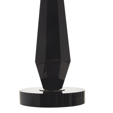 Black Crystal Glass Table Lamp | Hexum
