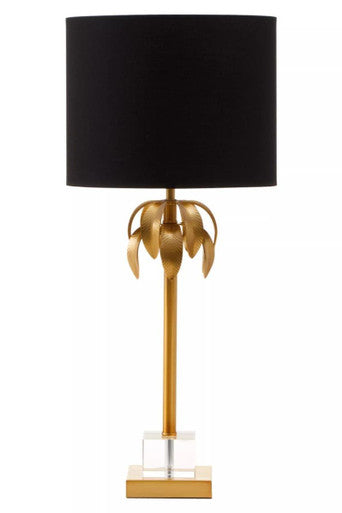 Gold Finish Palm Tree Design Table Lamp | Herta