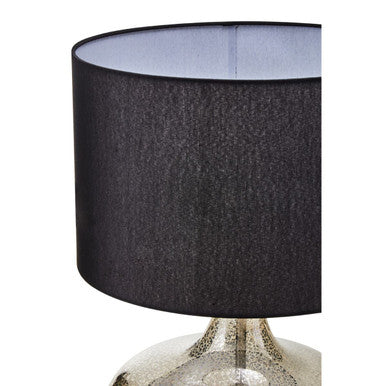 Silver Glass with Black Shade Table Lamp | Luz