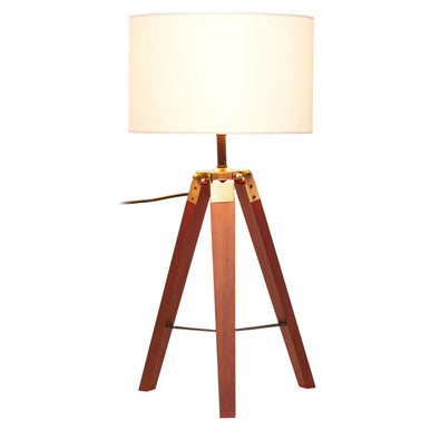 Tripod Table Lamp with Brown Base | Malvern