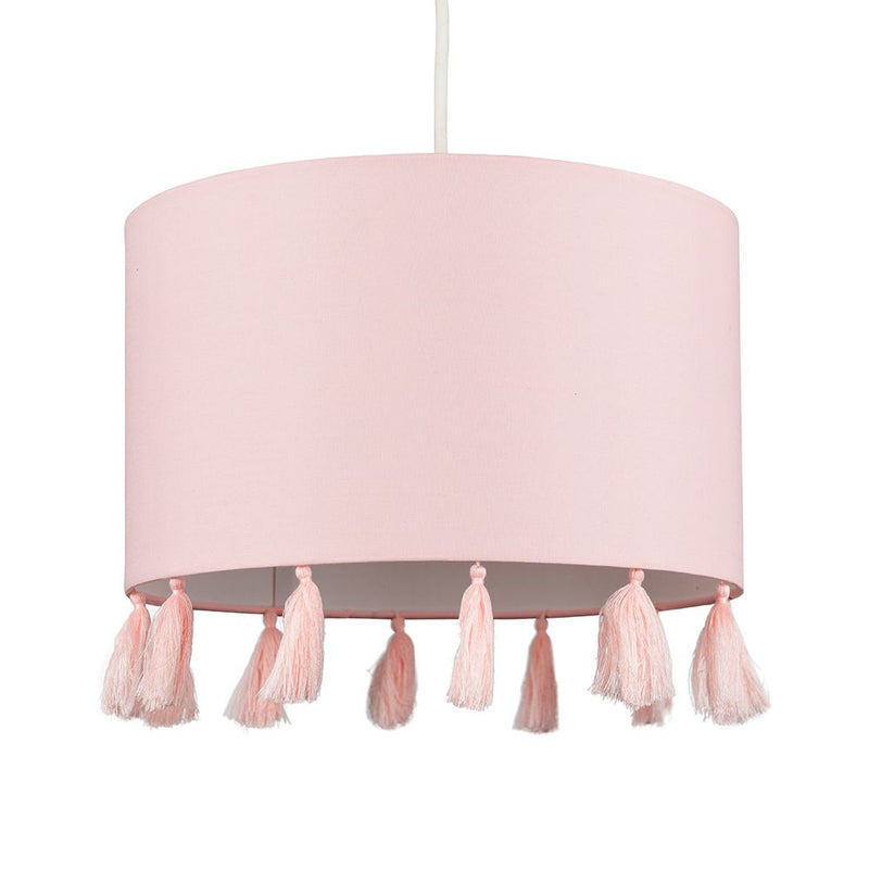 Light Pink Tassle Lamp Shade
