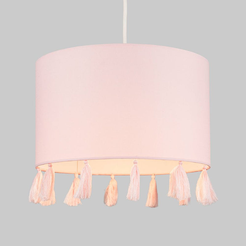 Light Pink Tassle Lamp Shade