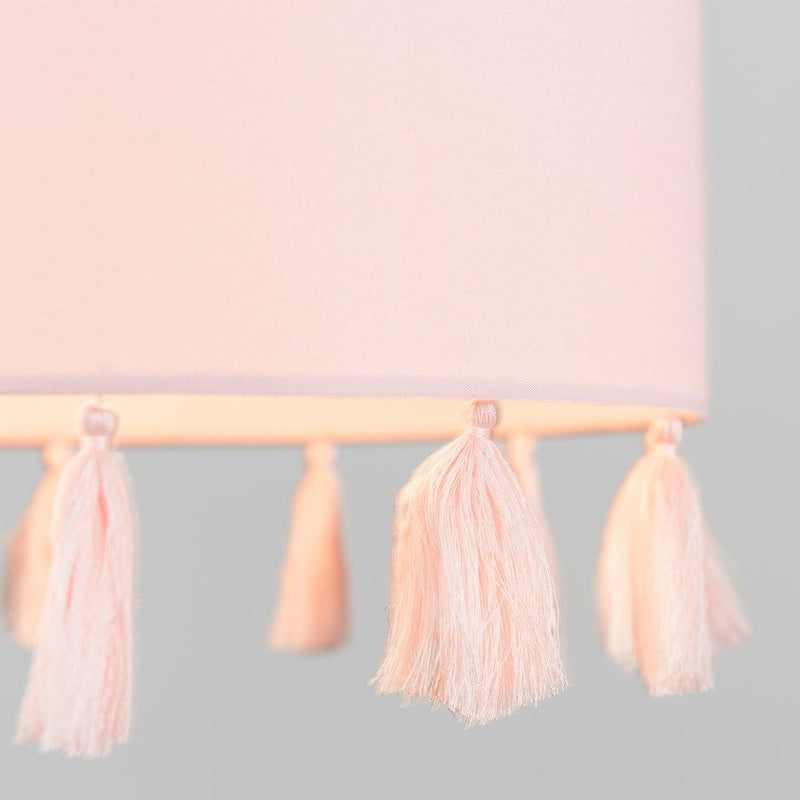 Light Pink Tassle Lamp Shade