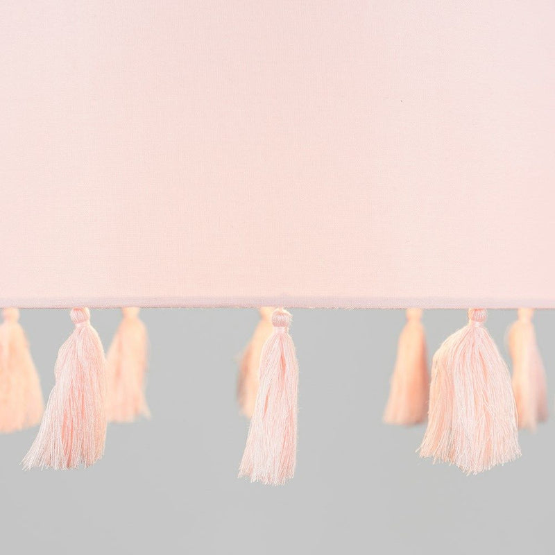 Light Pink Tassle Lamp Shade