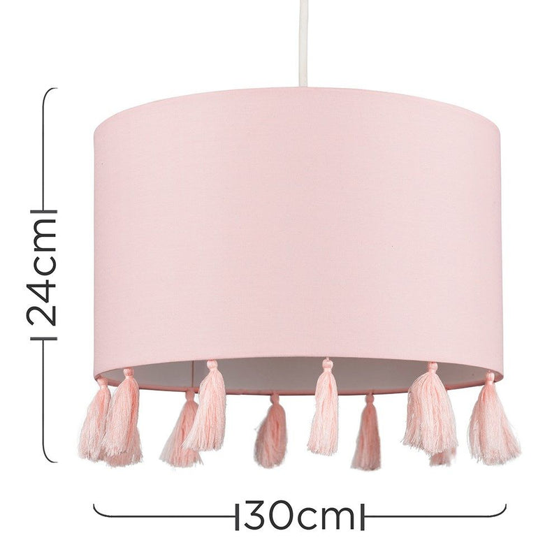 Light Pink Tassle Lamp Shade