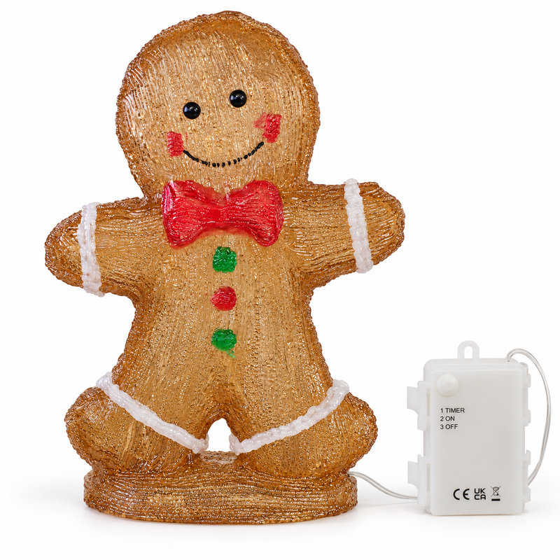 Light Up Gingerbread Man Christmas Decoration