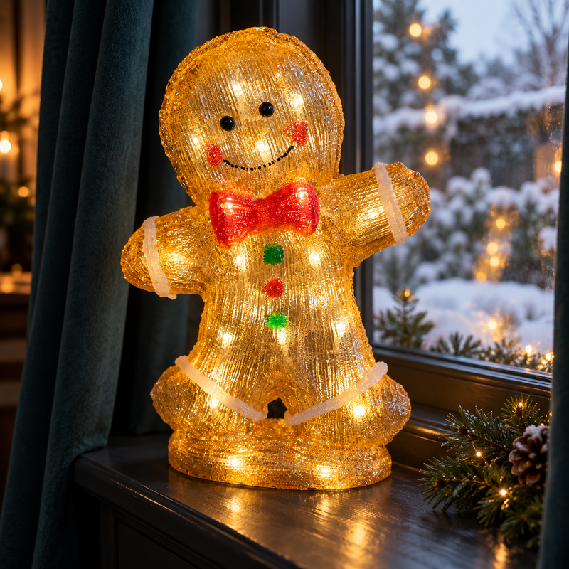 Light Up Gingerbread Man Christmas Decoration