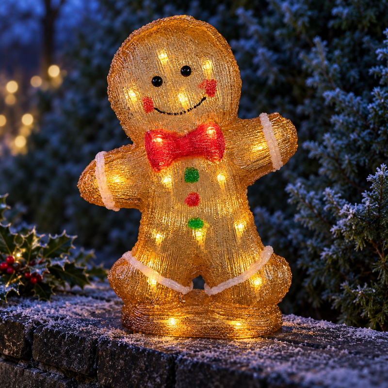 Light Up Gingerbread Man Christmas Decoration