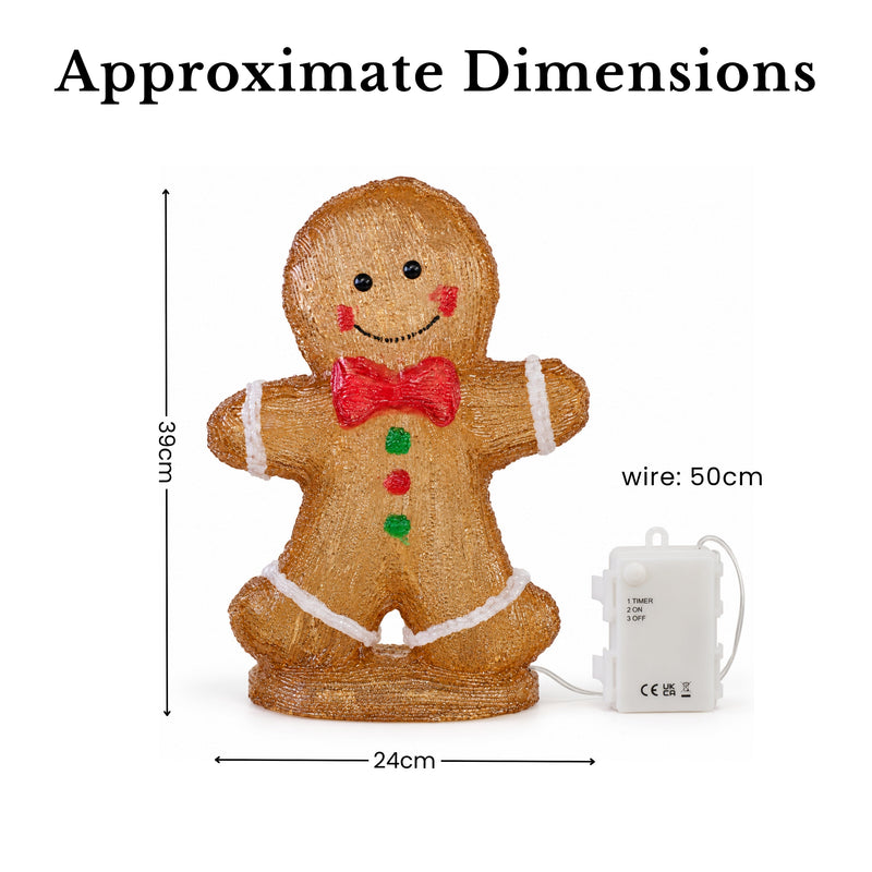 Light Up Gingerbread Man Christmas Decoration