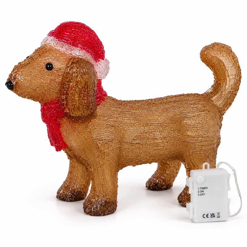 Light Up Dachshund Christmas Decoration