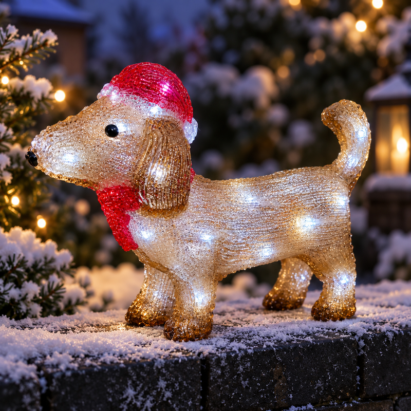 Light Up Dachshund Christmas Decoration