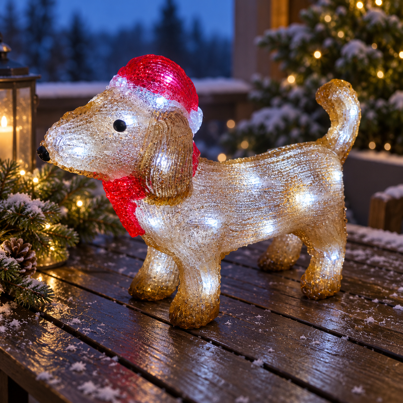 Light Up Dachshund Christmas Decoration