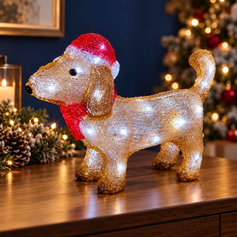 Light Up Dachshund Christmas Decoration