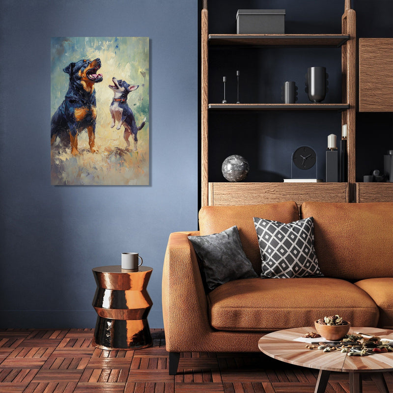 Barking Duo Canvas