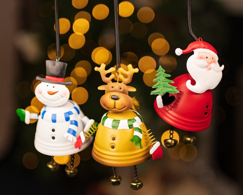 Christmas Santa Snowman Reindeer Hanging Bouncing Decorations