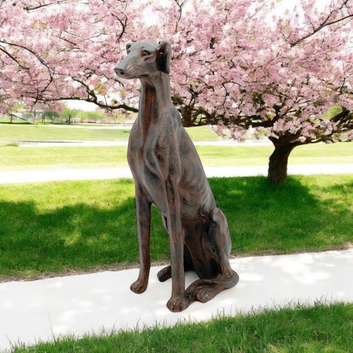 77CM SITTING DOG GARDEN STATUE