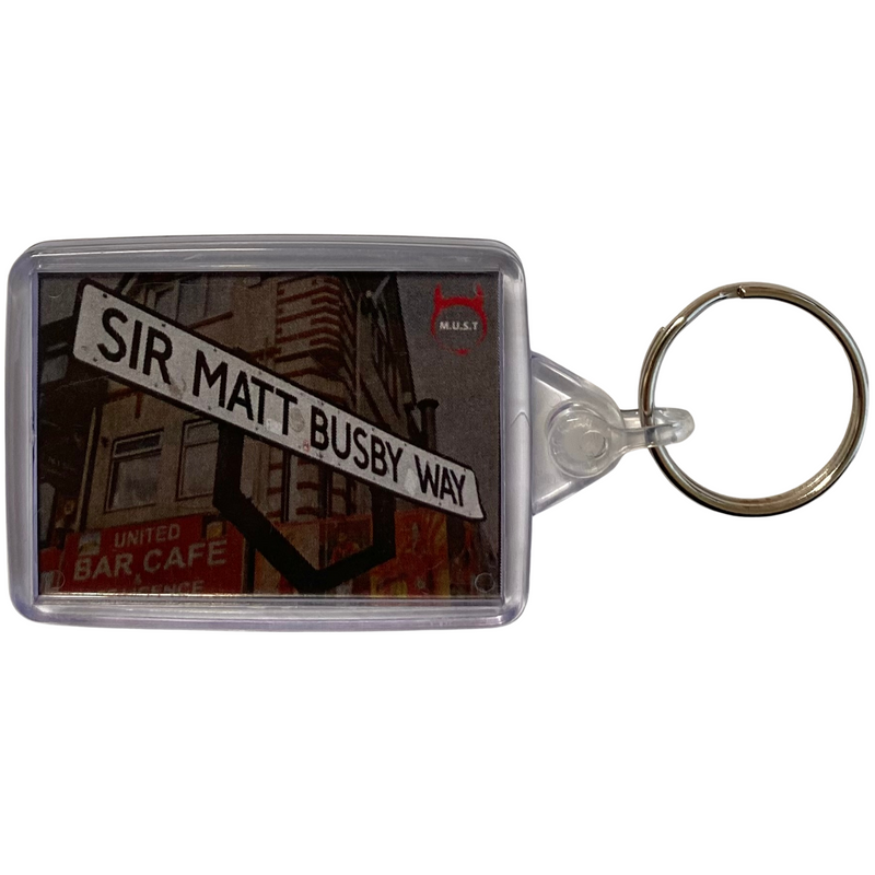 Sir Matt Busby Way Keyring