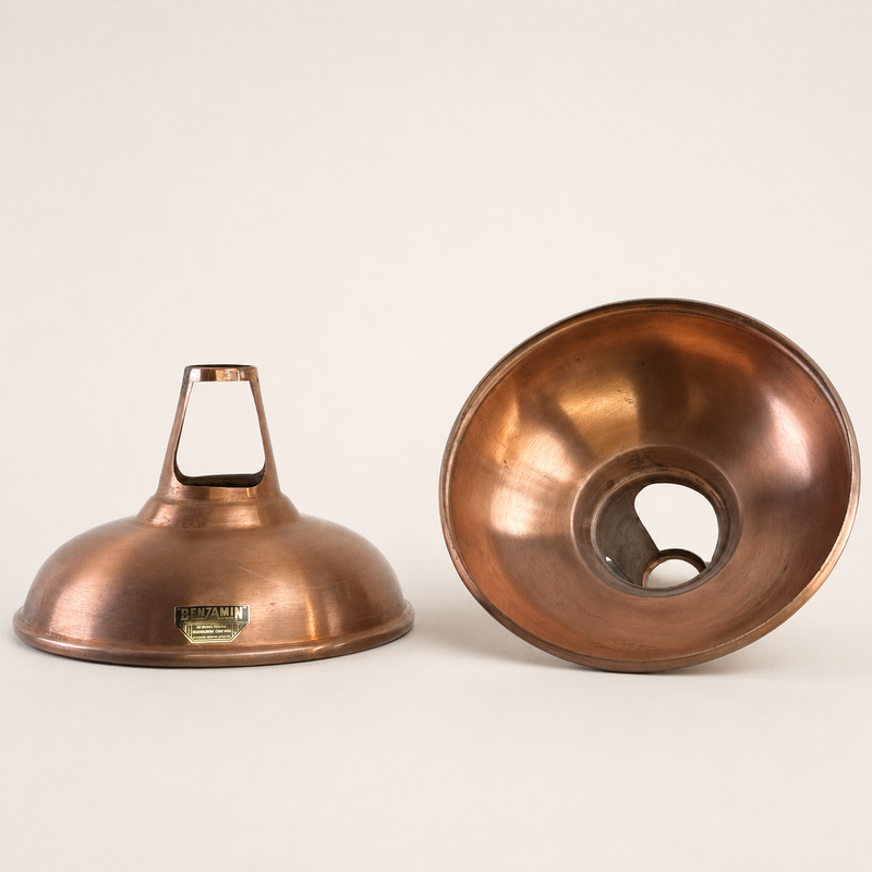 Cawston - Antique Copper Slotted Lampshade Pendant Ceiling Light - 11 Inch