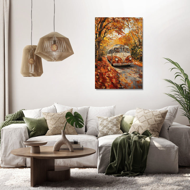 Vintage Tour Bus Canvas
