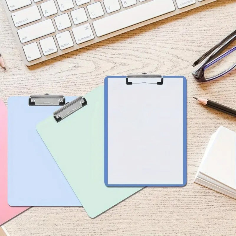 12X A4 Foolscap Multicolor Clipboard Foolscap PVC Clip Board 5 Star Office UK