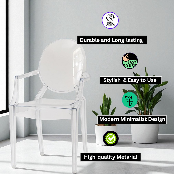 GHOST CLEAR PLASTIC CHAIR ARMCHAIR