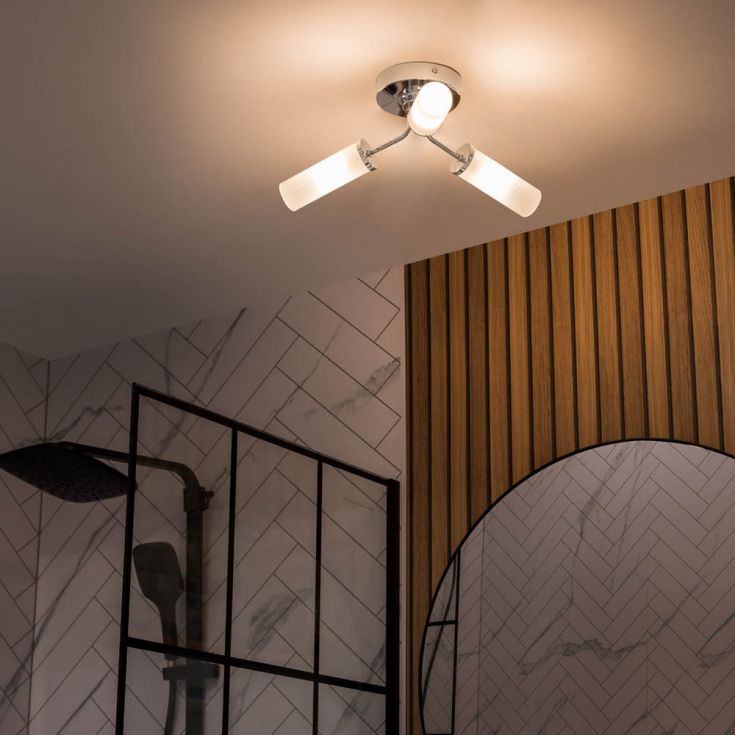Chrome Ceiling Light 3 Way LED