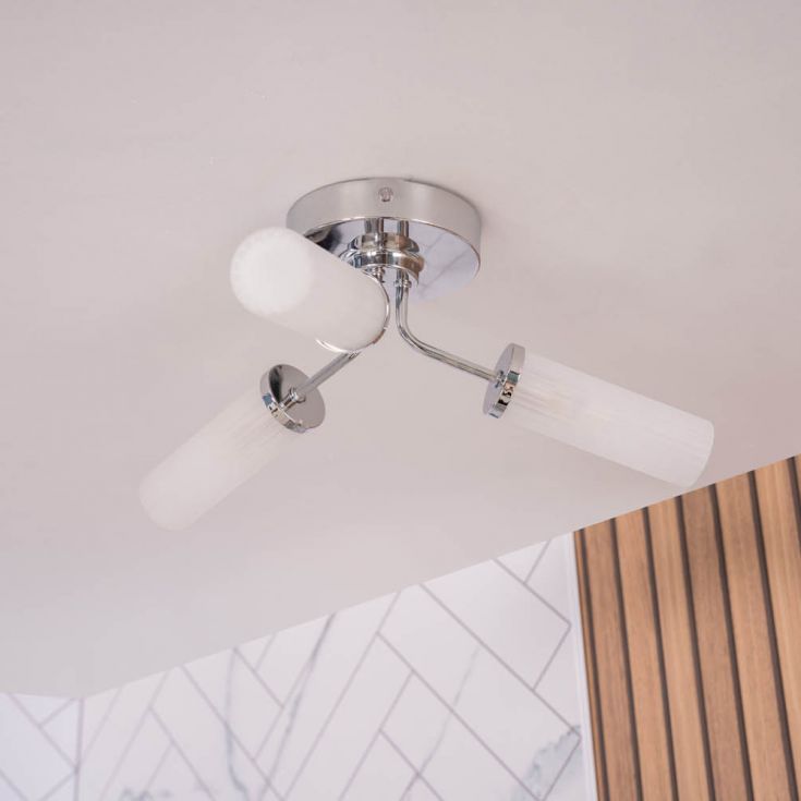 Chrome Ceiling Light 3 Way LED